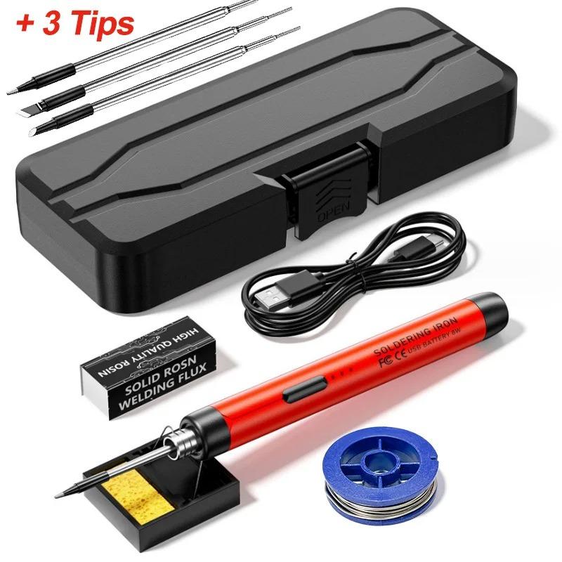 5 В 8 Вт Type-C зарядный электрический паяльник портативный беспроводной электрический паяльник 3-ступенчатый регулируемый для пайки ремонт