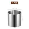Amosfun Кольца из нержавеющей стали, 5 см высотой x 6 см шириной, Набор из 4 штук, Форма для печенья, Форма для торта, Круглая, Маленькая, Глубокая, Круглая форма, Кондитерское кольцо