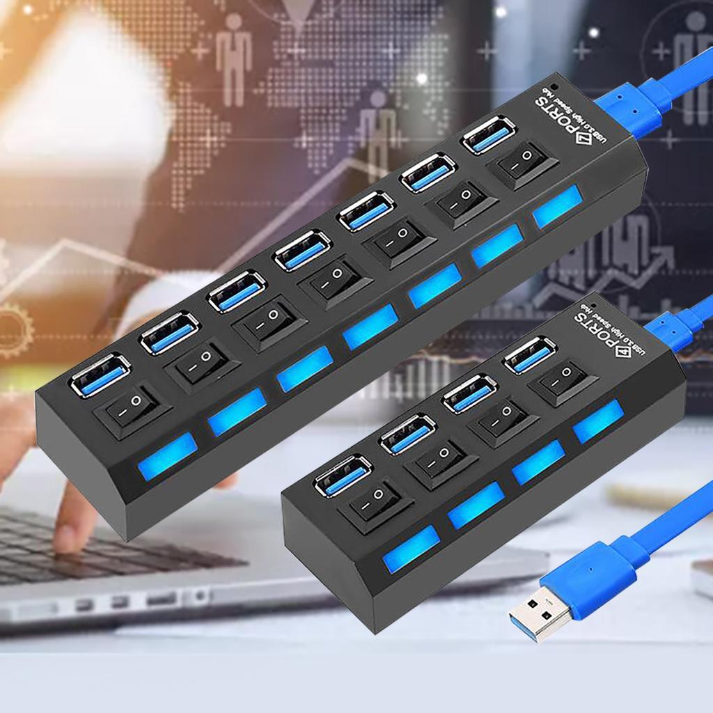 Концентратор USB 3.0 USB-разветвитель Используйте порт адаптера питания Несколько концентраторов-расширителей с