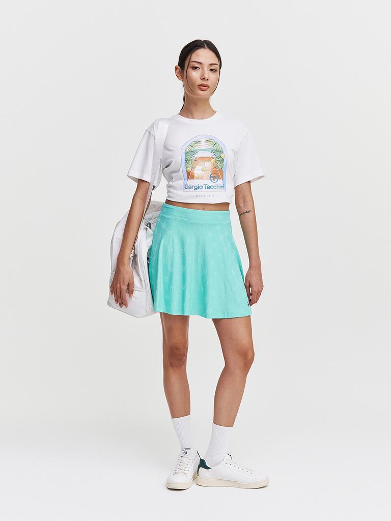 SERGIO TACCHINI W Повседневная юбка-клеш с монограммой (L.Мята)