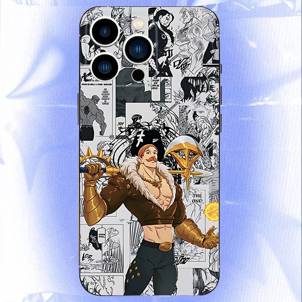 Чехол для телефона E-Escanor Семь смертных грехов для iPhone 17,16,15,14,13,12,11,Pro,Max,Plus,E,Air,Mini Защитный Черный Чехол