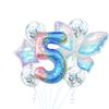 Colorful Transparent Butterfly Balloon Set Birthday Party Gradual Change Digital Birthday Party Decoration Supplies