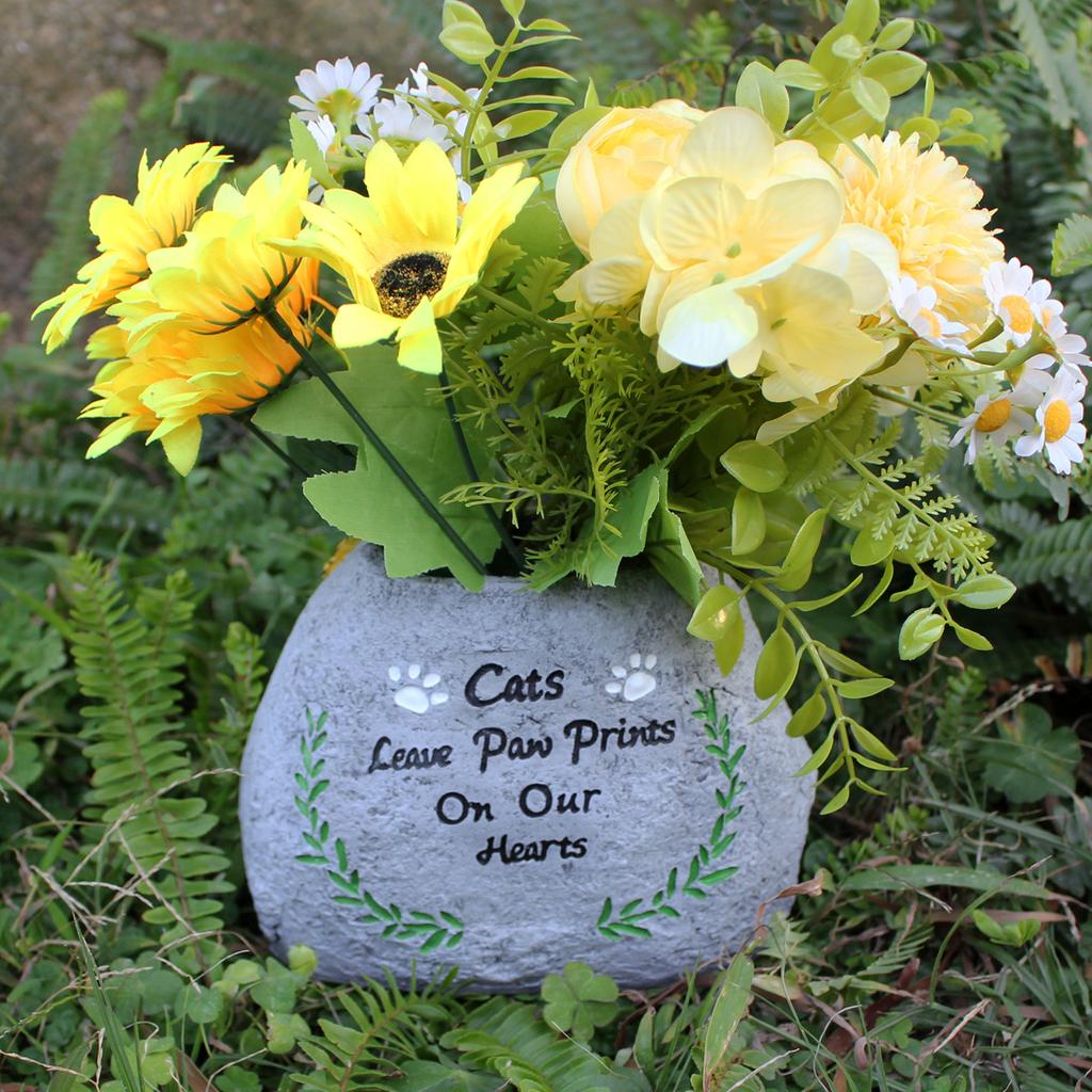 1 Cat Flowerpot Monument, Cat Loss Monument, Cat Ashes Urn, Suitable for Cat Lovers