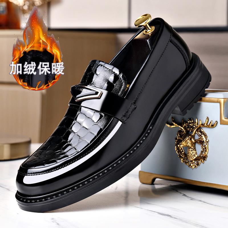 Diluo shark осень новые модные брендовые мужские туфли кожаные универсальные с круглым носком деловые платья повседневные черные кожаные туфли мужские