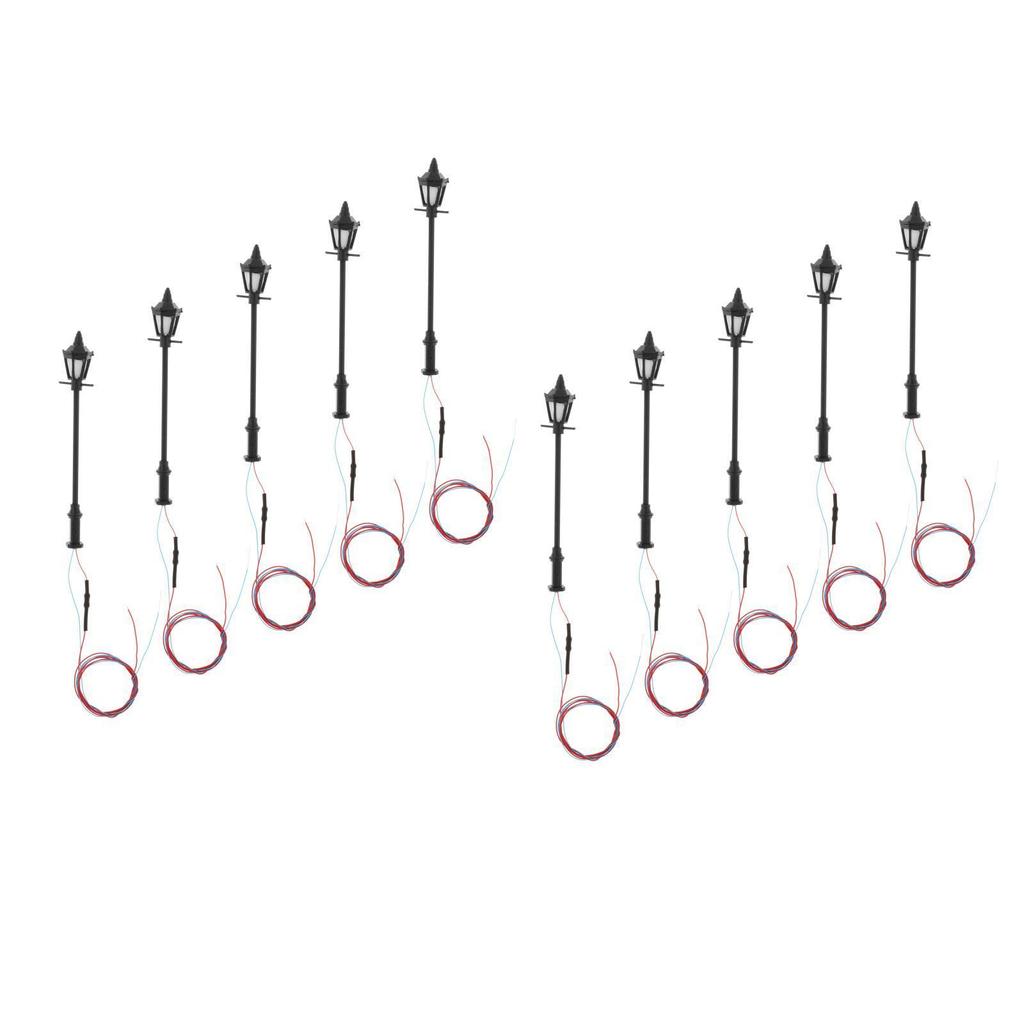 10 шт. светодиодных уличных фонарей для железной дороги, калибр 1100 HO, яркие и энергоэффективные