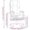 VidaXL Fauteuil de Massage Inclinable de Bureau, Chaise Pivotante avec Dossier et Repose-pied Réglables, Siège de Bureau, 349676