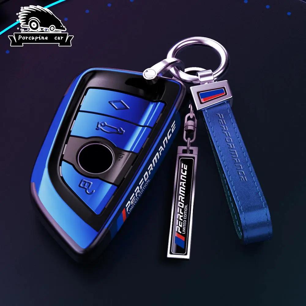 BBKJ7 PC plating Car Remote Key Case Cover Shell Fob For BMW X1 X3 X4 X5 X6 F15 F16 G30 G20 3 5 7 Series G01 G02 G05 G11 G32 F48 F39