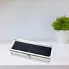 Display Case Portable Exquisite 6 Slot Glass Top White Box for Watch Storage