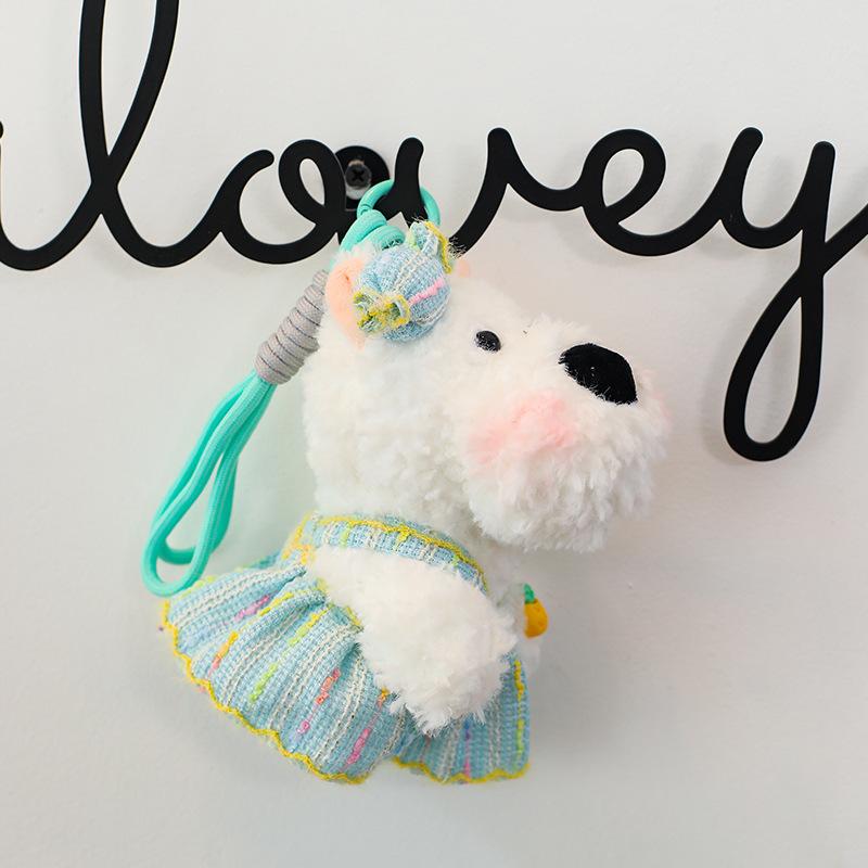 Internet celebrity West Highlands plush dog scrawled puppy plush pendant cartoon doll with keychain bag