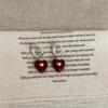 Ретро-серьги высокого класса Sense Red Oil Drop Love Ear Buckle для женщин, нишевая индивидуальность, изысканная мода, универсальные серьги для поездок на работу