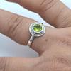 Peridot Gemstone Solid 925 Sterling Silver Jewelry Statement Ring For Christmas Gift