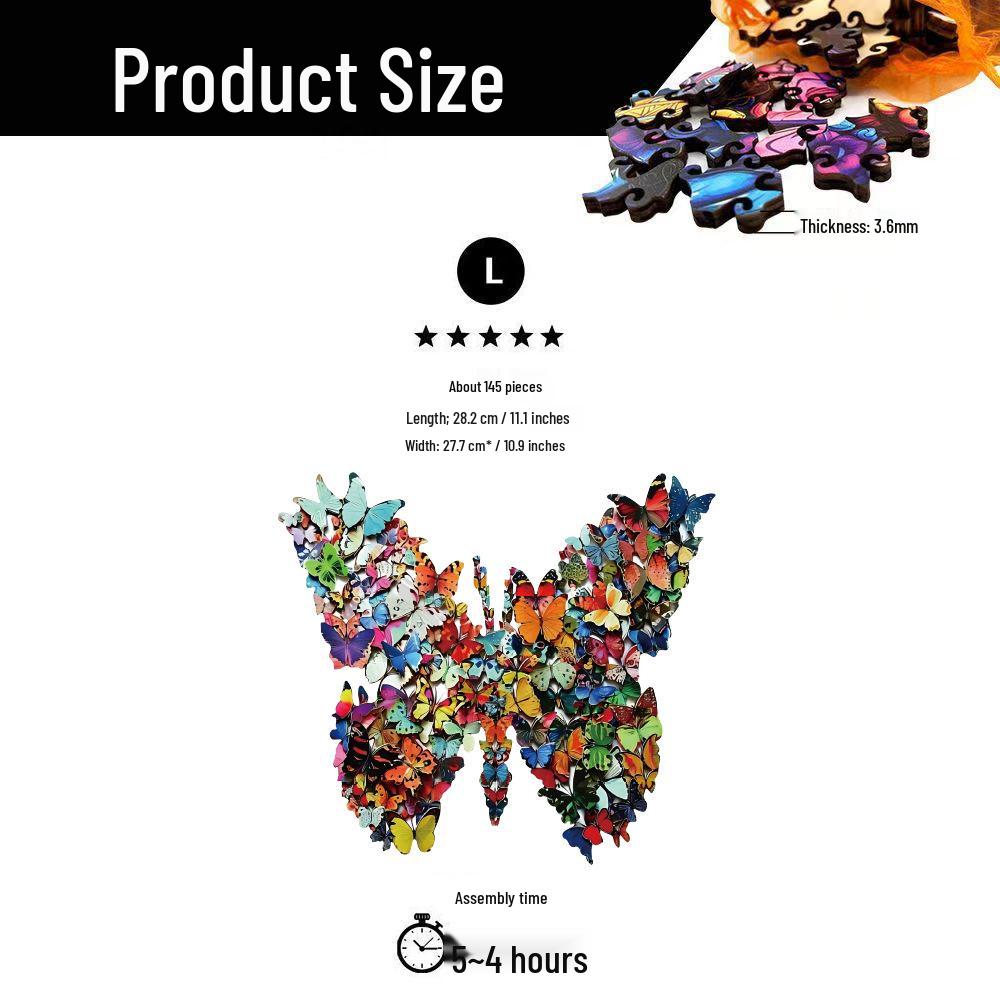 HOOLOOG Неправильная деревянная головоломка-бабочка и копилка DIY в подарок