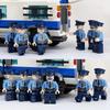 8pcs/lot City Police Minifigures Action Doll Assembled Compatible Brand Building Bricks Blocks Doll Anime Character Toys