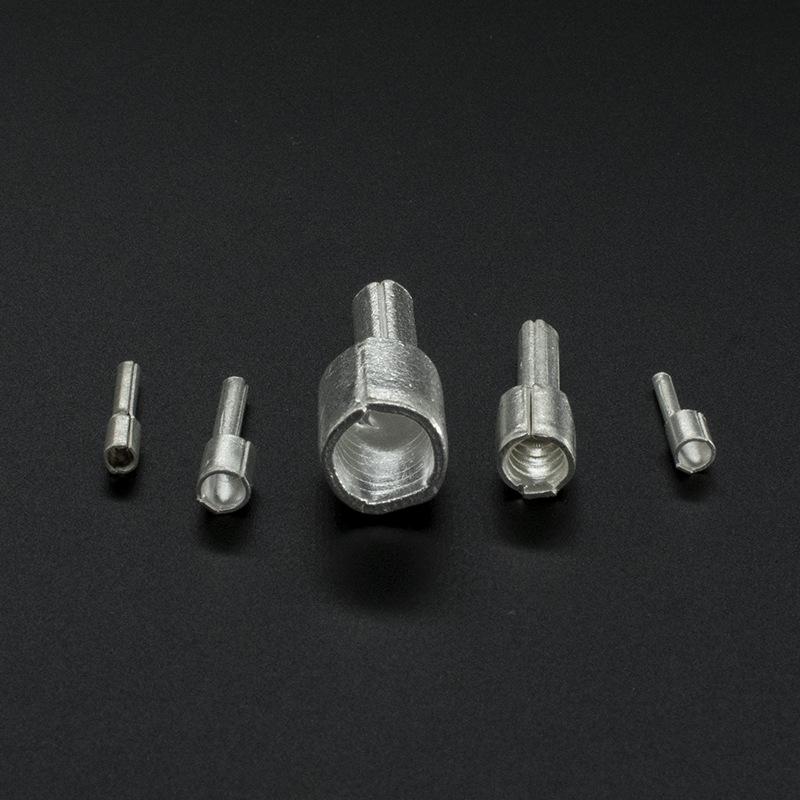 CJH Silver Plated Red Copper/Brass Square Cold Crimp Terminal Pin
