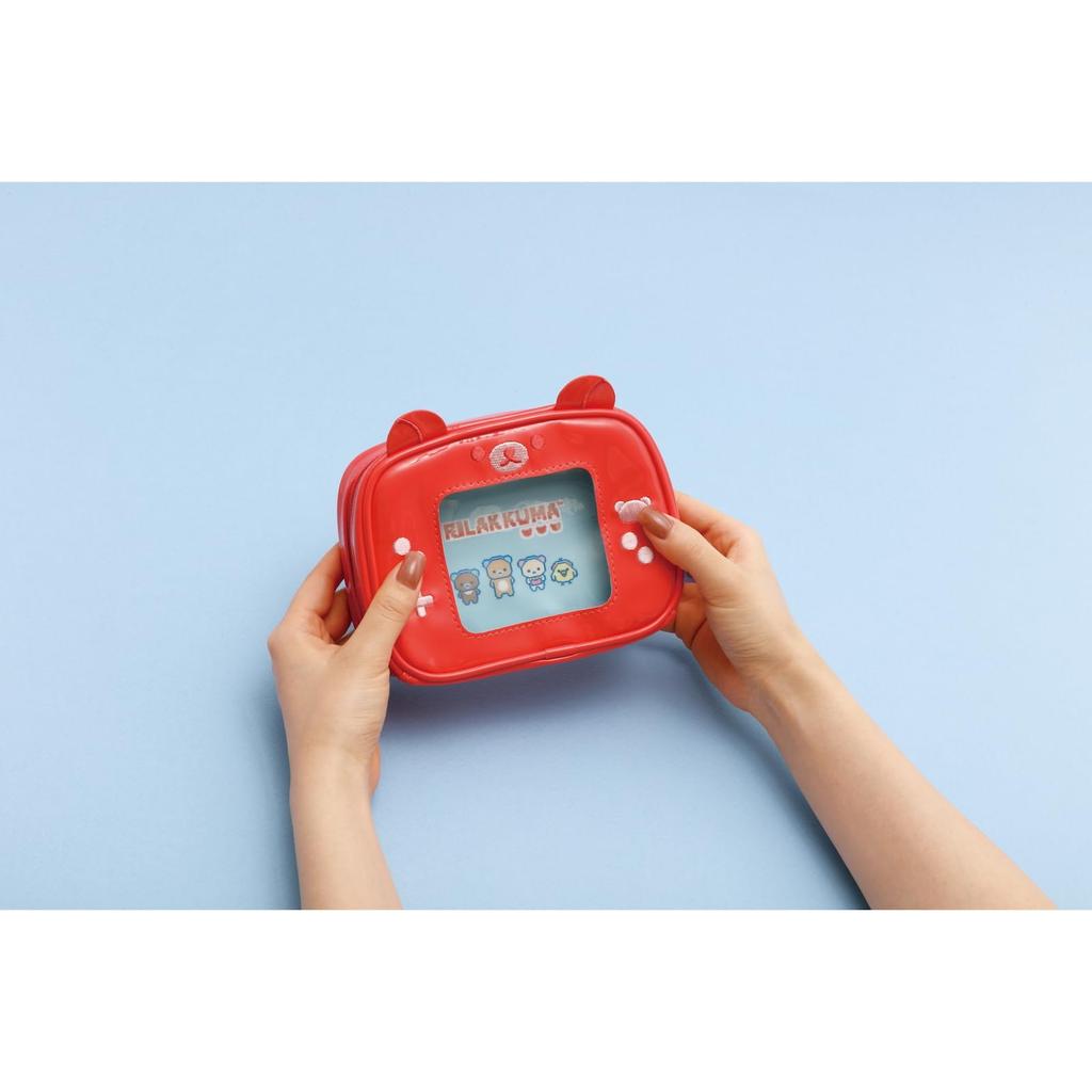 San-X Rilakkuma "Игровой Rilakkuma" Сумка CA72001, В125xШ165xГ50мм - Милый аниме органайзер для геймеров