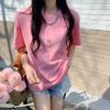 Woman's Tshirts Spring/summer Short Sleeve O-neck Korean Style Love Embroidery Fashion Woman Top T-shirt