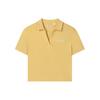 Однотонная дышащая футболка-поло с коротким рукавом Женские топы Нежно-желтый F51W429102F-YE