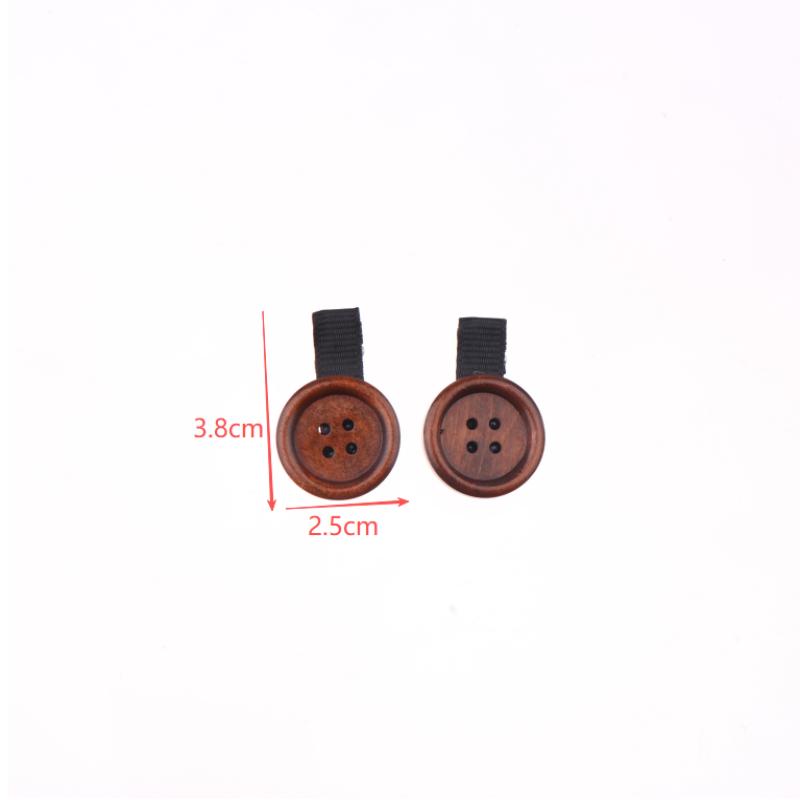 2/5/10 шт. Забавная милая заколка для волос с пуговицей, веселая древесная текстура, милая боковая заколка, детские аксессуары для волос, подарок для детей