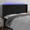 VidaXL LED Headboard Bedroom Furniture Double Bed Accessory Head of Bed Frame Interior Black 3124446