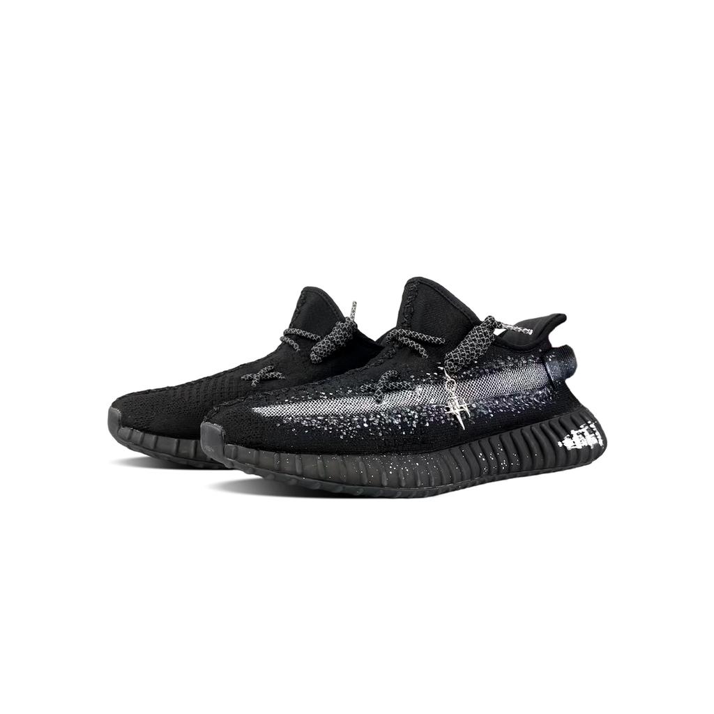 adidas Оригинальные Yeezy Boost 350 V2 Низкие Повседневные Кроссовки Унисекс Черно-Белые HQ4540(Команда373-)