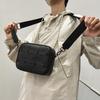 Textured Rivet Small Square Bag Men'S Shoulder Bag Versatile Casual Japanese Messenger Bag Student Mobile Phone Small Satchel