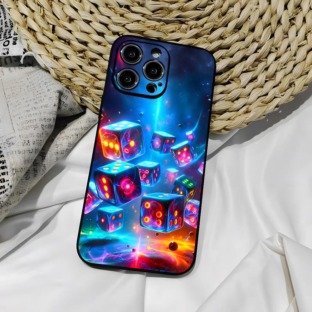 Чехол для телефона Dice Poker Casino для iphone 16 15 Pro 14 13 Mini 11 12 Max Xr X Xs 7 8 Plus Черный мягкий чехол