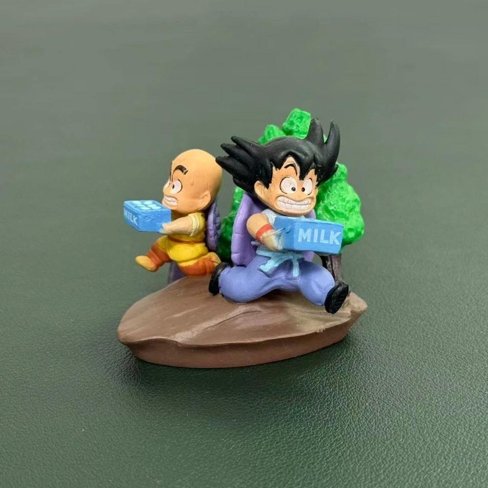 5cm/1.97in Anime Figure Goku and Krillin Action Figures Pvc Statue Desktop Ornamen Collection Model Toys Gifts
