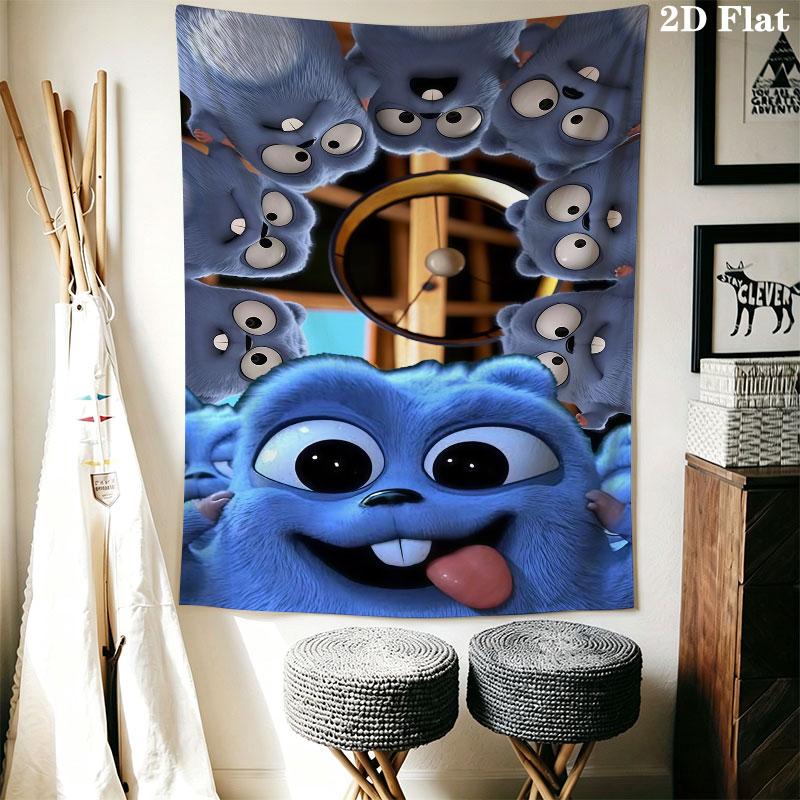 Grizzy & the Lemmings Wall Hanging Printed Fabric Blanket Decorative Tapestries for Bedroom Living Room Home Decor