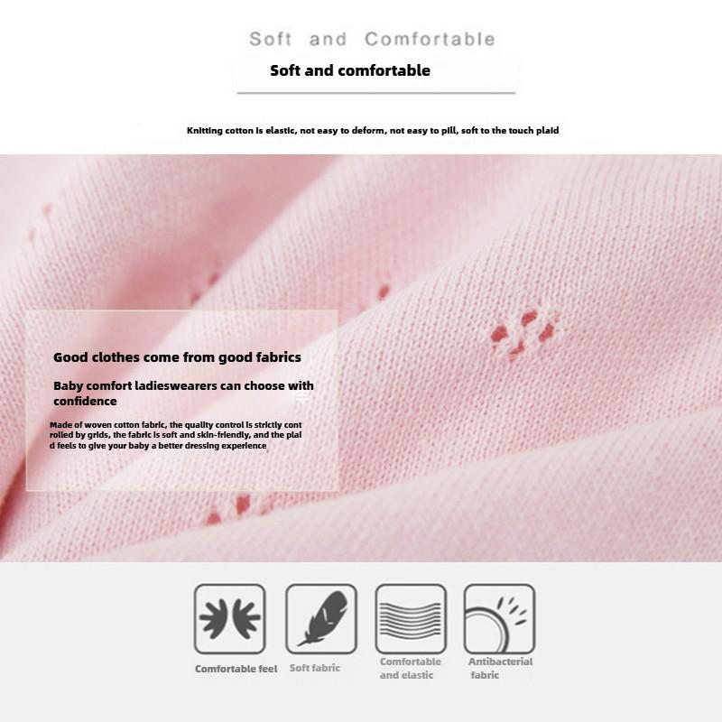 Spring and Autumn Children's Knitted Cardigan Jacket Girls Sweater Cardigan Hollow Thin Style