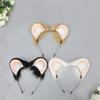 Faux Fur Multicolor Animal Headband Hamster Plush Round Ears Cosplay Hair Clips Night Party Cosplay Prop Anime Lolita Hairband