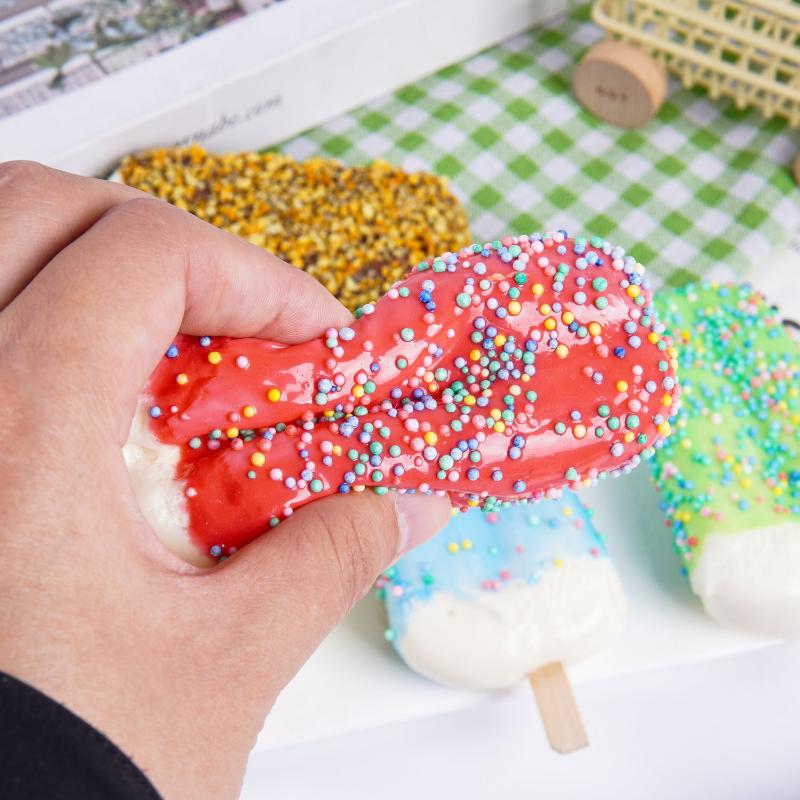 Мороженое Медленно Поднимающаяся Сквиши Игрушка Мягкий ПУ Эластичная Игрушка-Сжималка для Снятия Стресса для Детей Сенсорные Игры Подарки на День Рождения