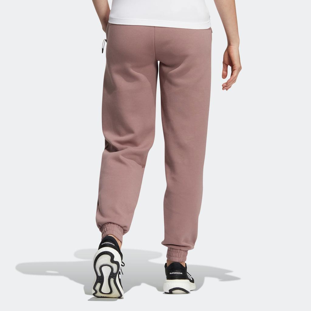 Adidas Спортивные брюки с однотонным логотипом и манжетами на завязках, женские плавки розового цвета HZ7065