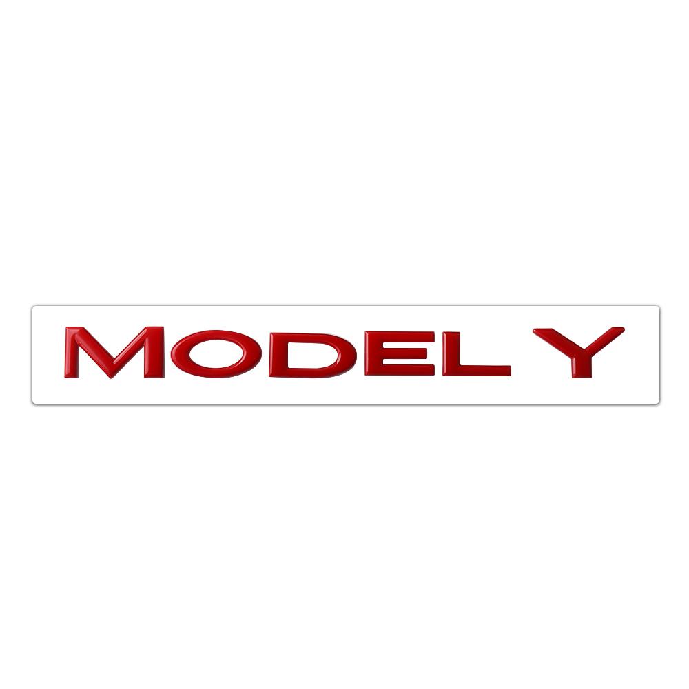 1Pcs Car ABS Letters Logo Sticker Decal Rear Trunk Decoration For Tesla Model 3 Model Y Replacement Badge Auto Accessories