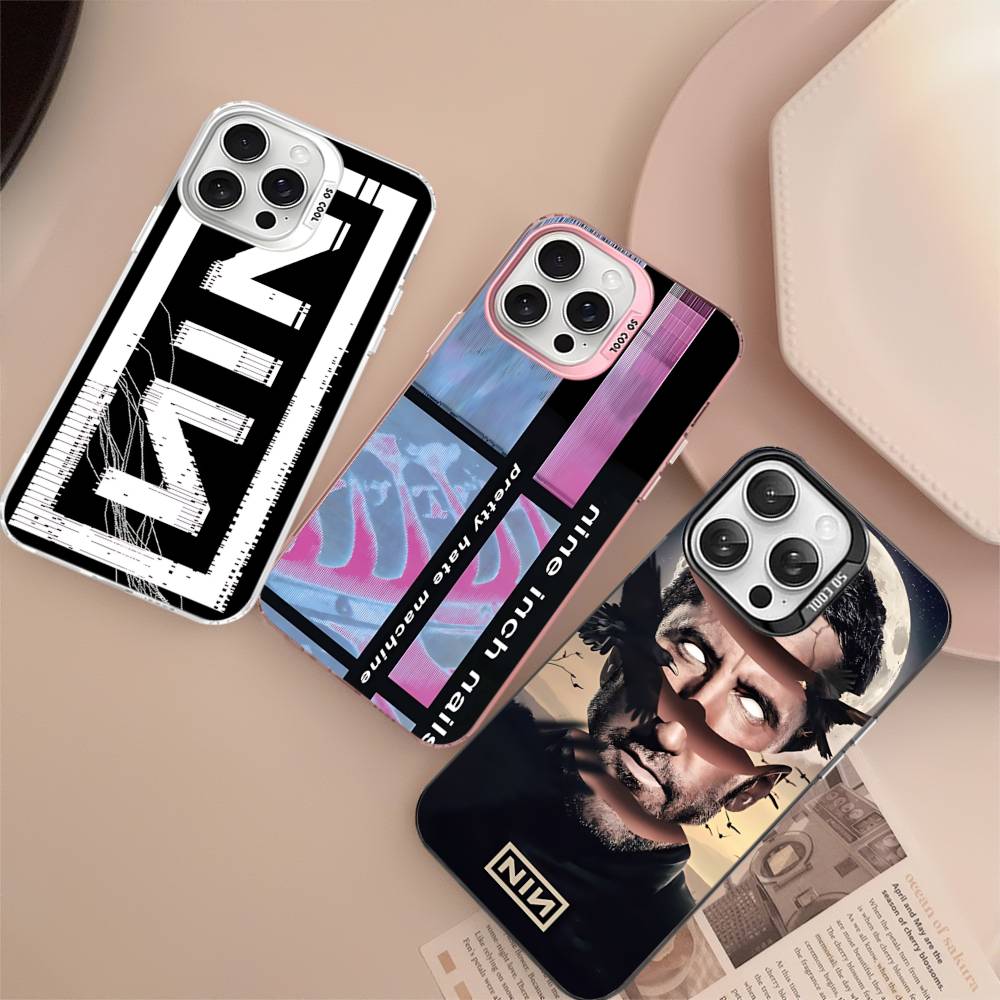 1pc Rock Band Nine I-Inch N-Nails Phone Case For IPhone 16 15 14 13 12 11 17 Pro MAX Plus Pro Matte Shockproof Cover