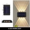 LED Solar Wall Lamp Outdoor Waterproof Up and Down Luminous Lighting for Garden Fence Decoration Sunlight Light