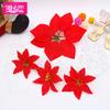 Christmas Flower Christmas Poinsettia Hollow Christmas Flower Pass Artificial Flower Christmas Tree Party Supplies