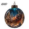 Christmas Tree Ornaments Glowing Ornament with Lanyard, Unique Styles Miniature Glass Pendant LED Santa Claus Snowman Nutcracker Figures Light,