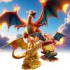 Premium 23cm Charizard Pvc Figure Unique Golden Color Design Eye-catching Home Decor