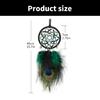 Decorative Dreamcatchers with Peacocks Feathered Handwoven Beaded Star Wall Hanging Ornament for Spiritual Home Accent
