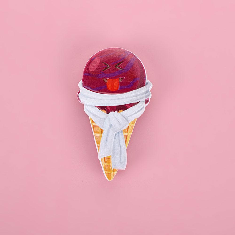 Мультфильм 3D Креативный дизайн Наклейки на холодильник Милая личность Домашнее украшение Цвет Пищевая смола Подарок Несколько стилей