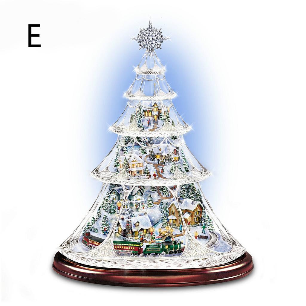 Christmas Tree Music Box Snowman Window Glass Decoration Waterproof PVC Sticker Christmas Winter New Year Decoration