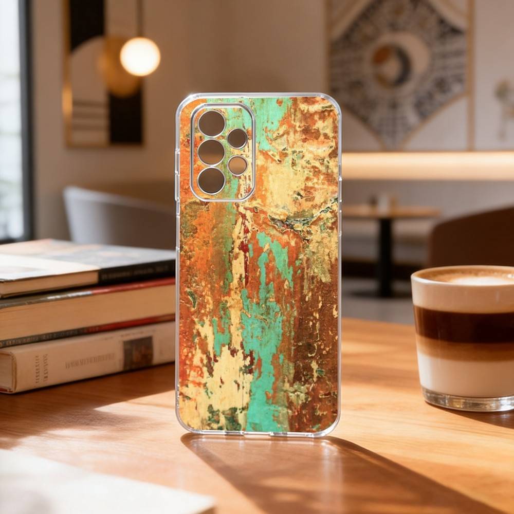 Ретро-чехол в индустриальном стиле с эффектом ржавчины для Samsung S25, S24, S21, S22, S23, S30, Ultra, S20, Plus, Fe Прозрачная крышка
