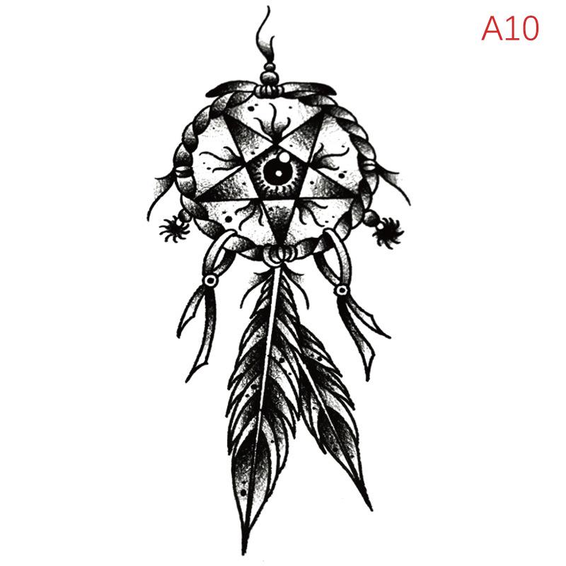 Водонепроницаемая временная татуировка-наклейка перо ключица лодыжка флэш-тату дракон змея цветы боди-арт рука поддельный рукав татуировка для женщин