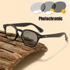 Round Frame Photochromic Glasses for Men Women Trendy Outdoor Eye Protection Sunglasses Color Changing Optical Spectacles