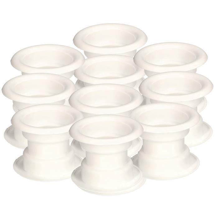 Lot de 10 grilles d'air KOTARBAU rondes en plastique blanc pour portes de salle de bain