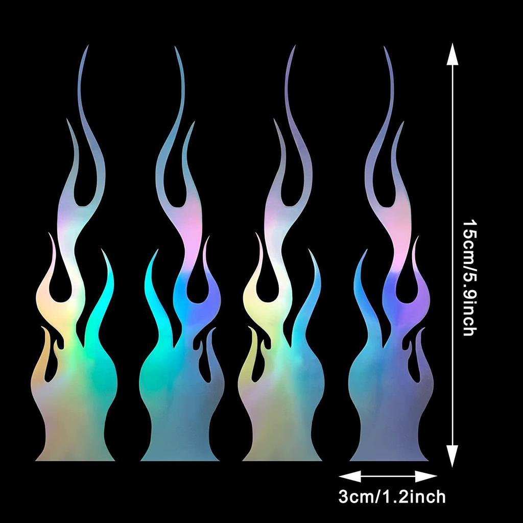Светоотражающая наклейка на автомобиль Пламя Наклейка в полоску Пламя Мотоспорт Мотоцикл Велосипед Скейтборд Сделай сам