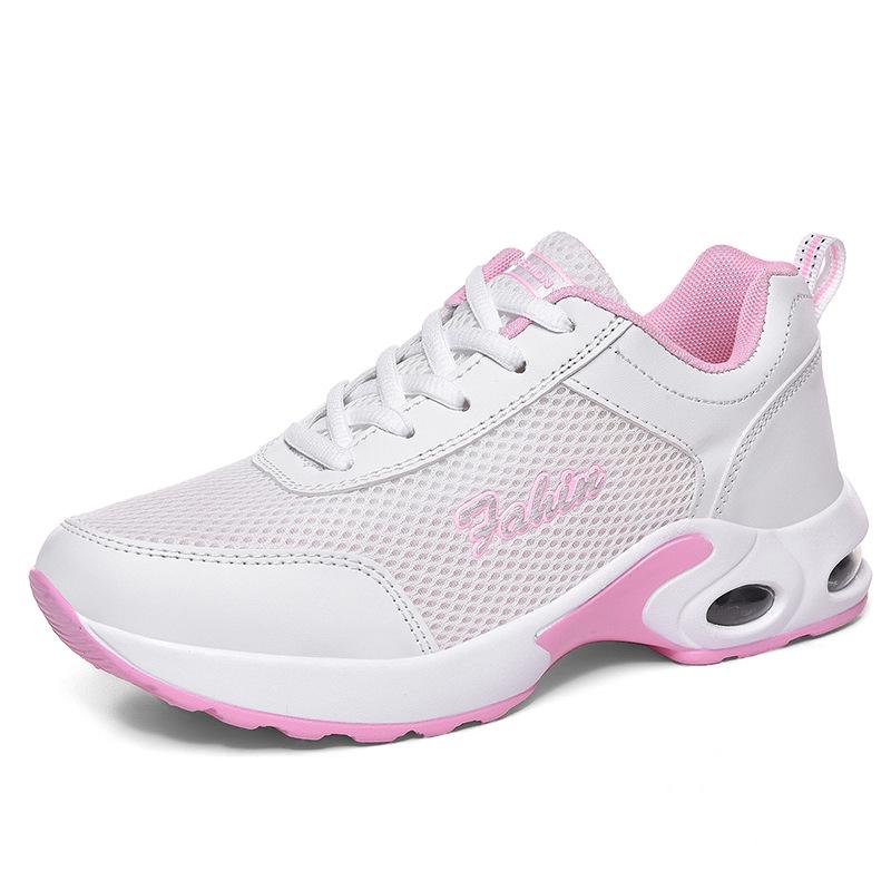 Модные женские спортивные туфли Черные дышащие кроссовки Толстая подошва Теннисные туфли Воздушная подушка Кроссовки для бега Женские весенние кроссовки Противоскользящие