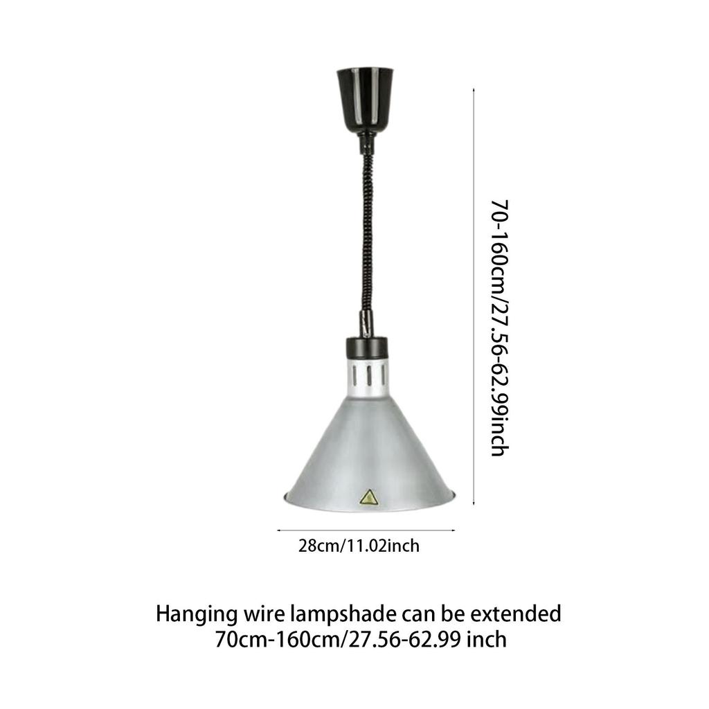 Подвесная выдвижная лампа для подогрева пищи E27 Лампа для подогрева пищи для шведского стола Жареная еда Buffetfried Chicken Restaurant Hot Food