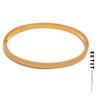 60mm Waterproof 316L Stainless Steel Round Smooth Bracelet Bangle Women Minimalist 18k Gold Color Texture Charm Jewelry