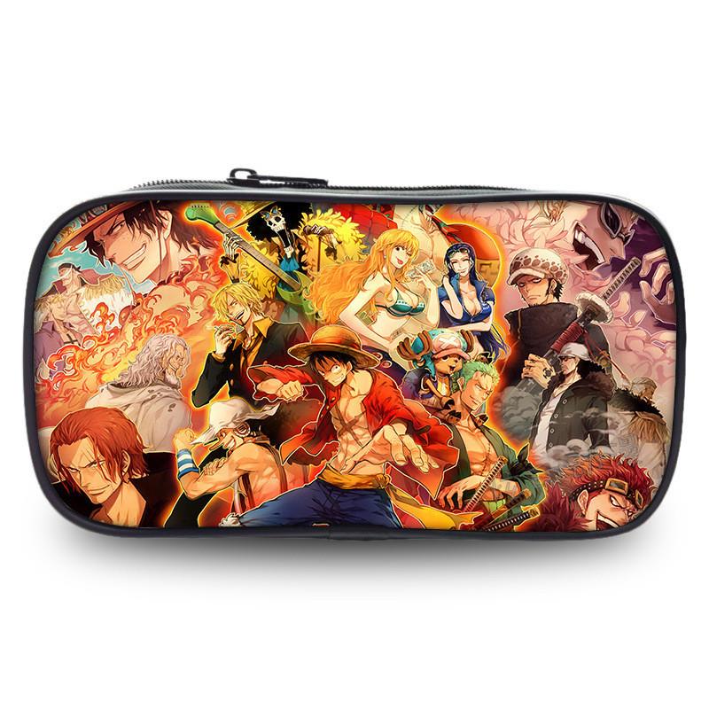 Одноразовый пенал с принтом аниме One Piece Луффи, однослойный, для хранения канцелярских принадлежностей, для учеников и офисного использования